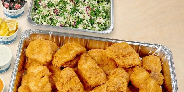 Battered Fish & Kaleslaw