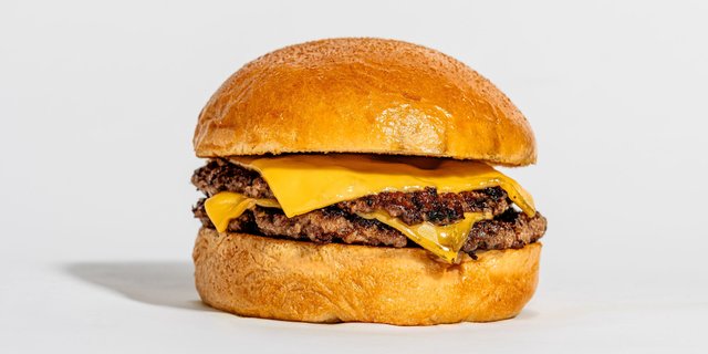 Plain Cheeseburger 2 Patty Burger