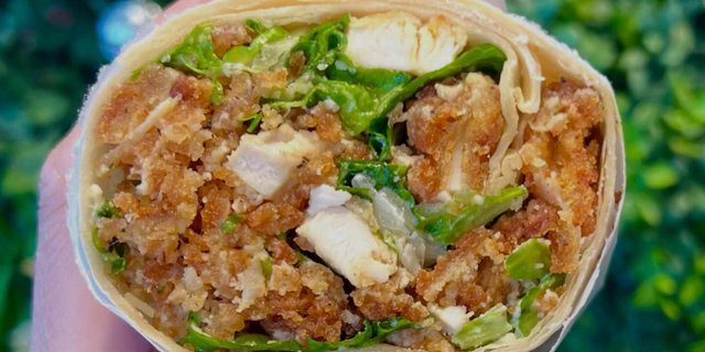 Laia's Caesar Wrap w/ Fried Chicken Cutlet