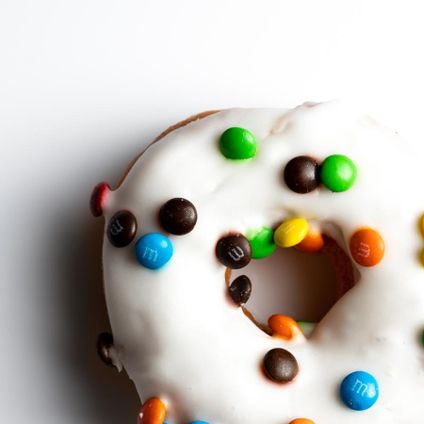 Vanilla M&M Raised Donut