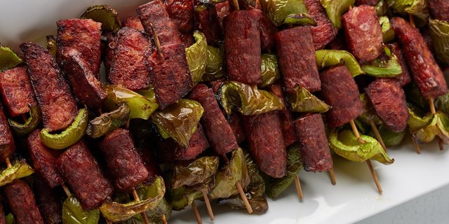 Sausage & Pepper Skewers