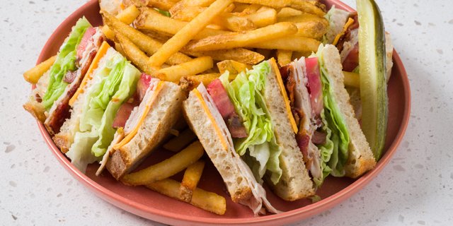 Triple Turkey Club Sandwich