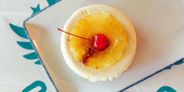 Bruleed Pineapple Upside Down Cheesecake