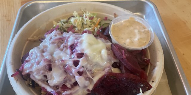 Red Pastrami Beet Reuben Bowl