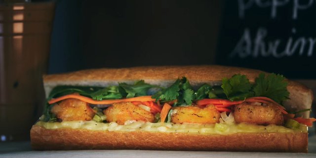 Peppery Shrimp Banh Mi