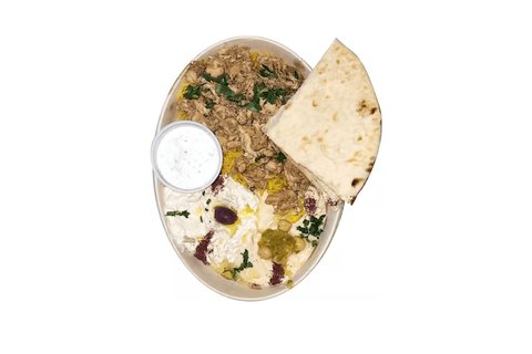 Chicken Gyro, Hummus & Baba Platter