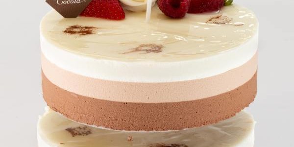 3 Layer Chocolate Mousse Two-Tier Cake