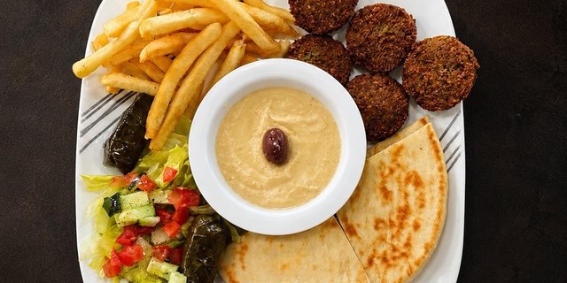 Falafel Plate w/ Fries & Dolma