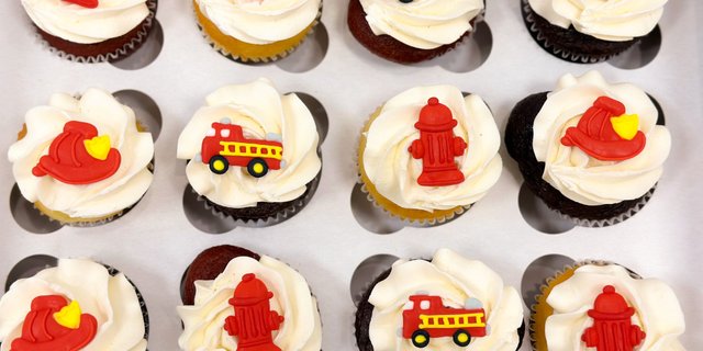 Firefighter Cupcake Gift Box