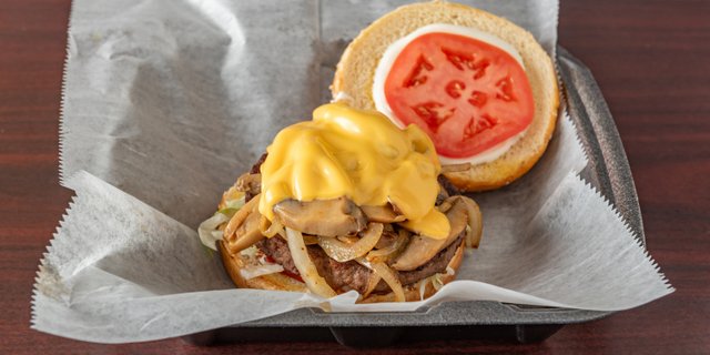 Grilled Mushroom Onion Burger