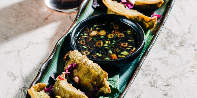 Vegetarian Spinach Wontons