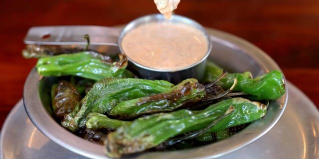 Blistered Poblanos Peppers