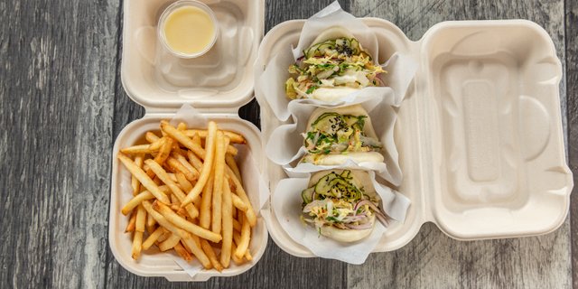 Veggie Baos w/ Fries Boxed Lunch