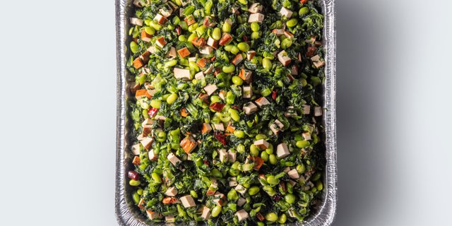 Edamame Tofu Mustard Greens