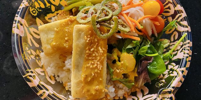 Gluten-Free Coconut Curry Tofu Plate