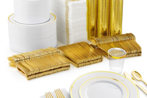 Utensils, Glasses & Plates (12-Pack)