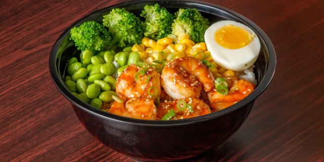 Grilled Shrimp Donburi Bowl
