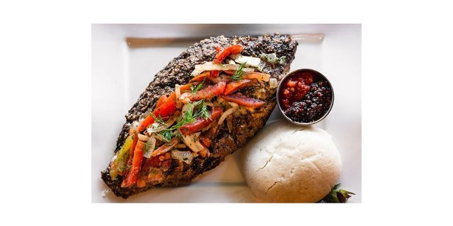 Grilled Tilapia Fish & Banku