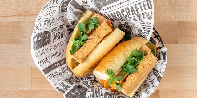 Banh Mi Fried Tofu Sandwich