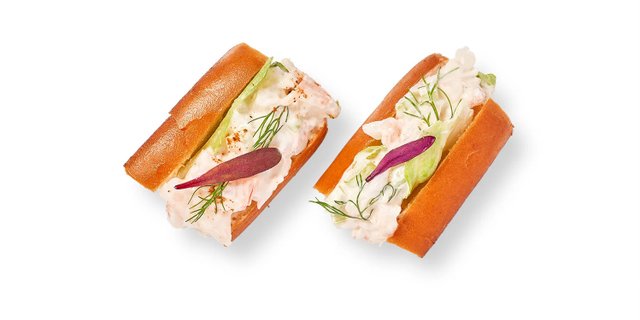 Lobster Salad on Mini Rolls