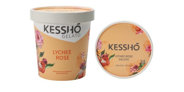 Lychee Rose Raspberry Gelato Pint