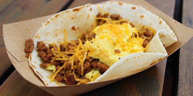 Chorizo, Egg & Cheese Taco