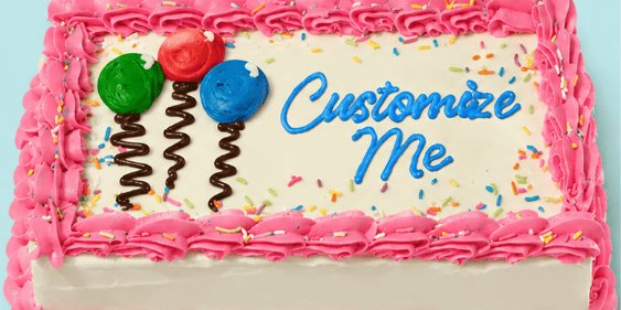 Pink Border Deluxe Sheet Cake