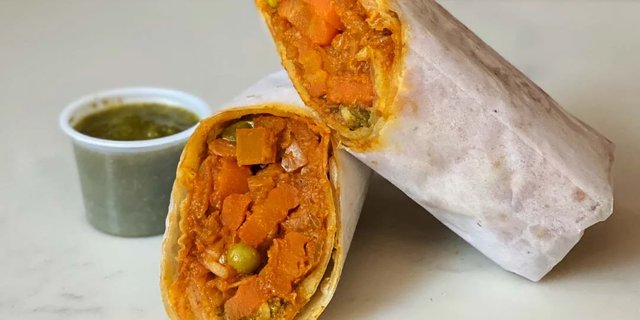 Vegan 7 Vegetable Kathi Roll