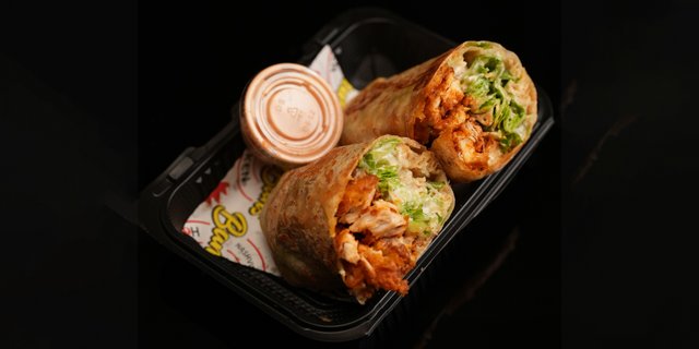 Hot Chicken Caesar Salad Burrito