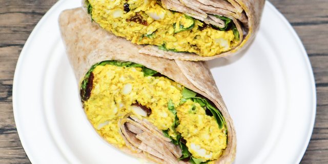 Curry Cranberry Chicken Salad Wrap