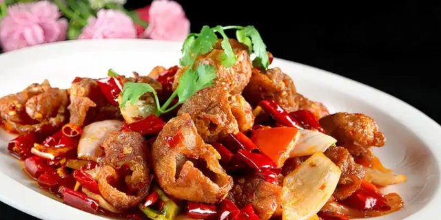 Griddled Pork Intestines