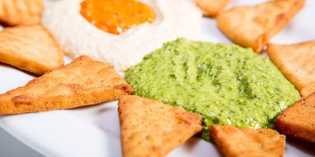 Pita Chips W/ 2 Dips