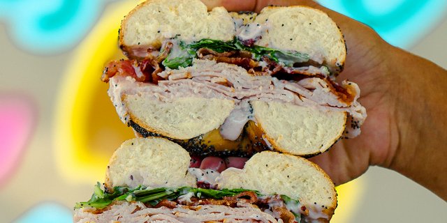 Turkey Club Bagel
