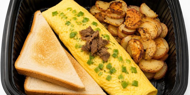 Cheesteak Omelette Boxed Breakfast