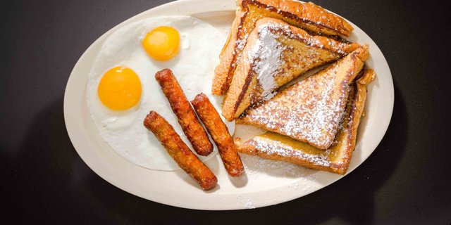 2 Pc French Toast, 2 Eggs, And 3 Sausage