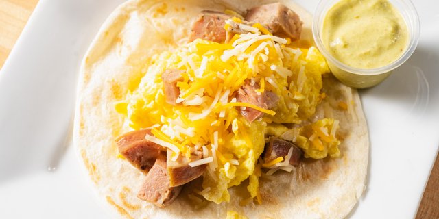 Chicken Apple Sausage, Egg & Cheese Taco