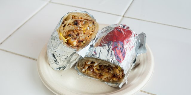Eggs, Chorizo & Potatoes Burrito
