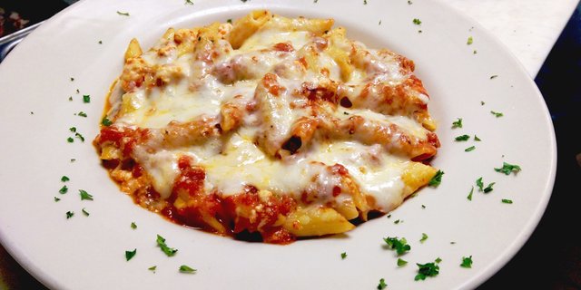 Baked Mostaccioli & Marinara Sauce
