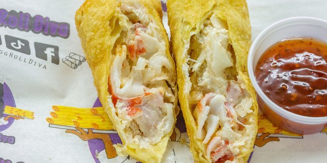 Crab Rangoon Egg Rolls