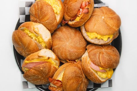 Breakfast Sandwiches on Kaiser Rolls