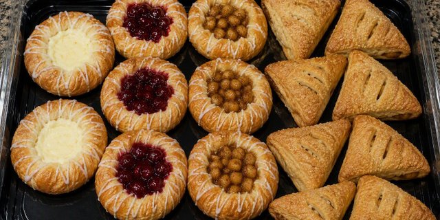 Assorted Danishes and Apple Turnovers