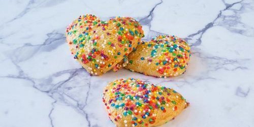Heart Shaped w/ Candy Sprinkles Cookies
