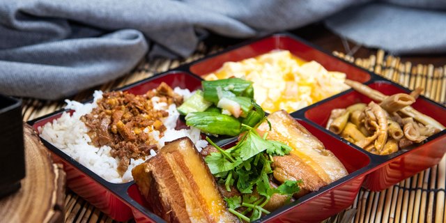 Braised Pork Belly Bento Box