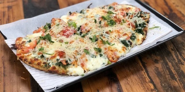 Spinach Burrata Flatbread