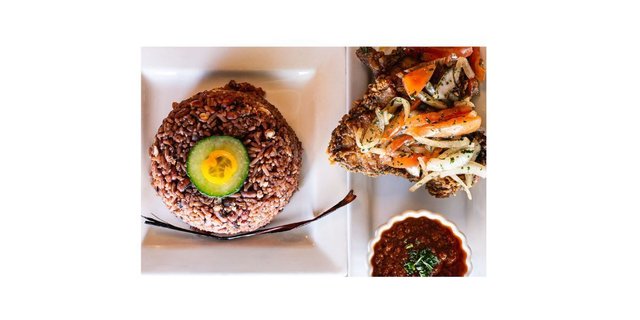Brown Rice & Fried Fish