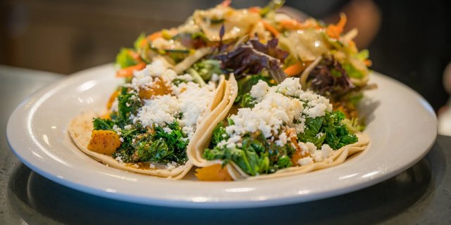 Roasted Butternut & Kale Tacos