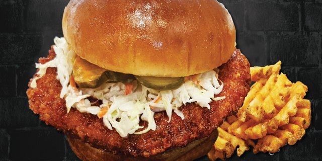 Apple Chili Sandwich W/ Waffle Fries