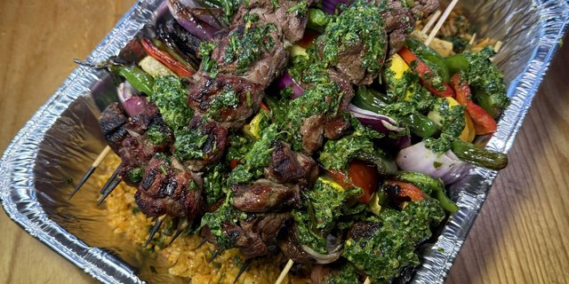 Chimichurri Beef Tenderloin Skewers