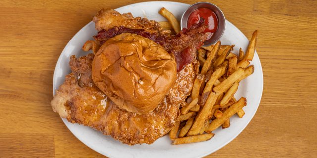 Hot Honey Buttered Fried Chicken Sandwich