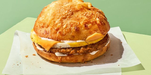 Sausage & Egg Asiago Bagel Stack